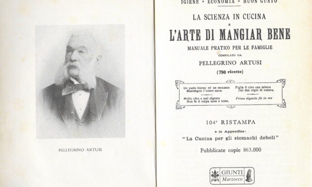 Portrait of Pellegrino Artusi, author of the first unified Italian cookbook, heritage of Italian cuisine